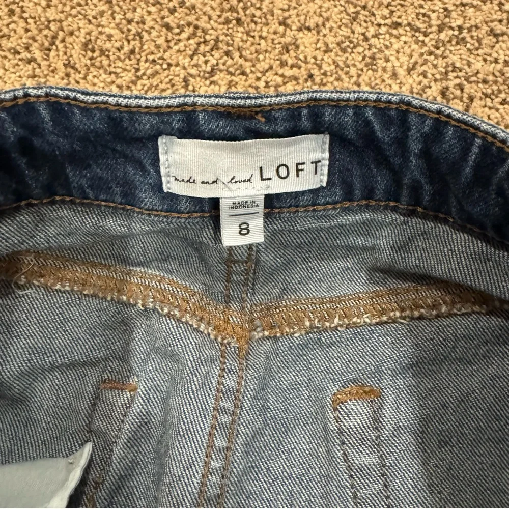 LOFT Dark Blue Denim Mini Skirt - Picture 2 of 3